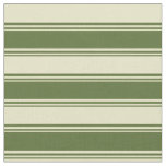 [ Thumbnail: Dark Olive Green and Pale Goldenrod Pattern Fabric ]