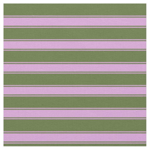 Dark Olive Green and Plum Stripes Pattern Fabric