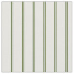 [ Thumbnail: Dark Olive Green and White Lines Pattern Fabric ]