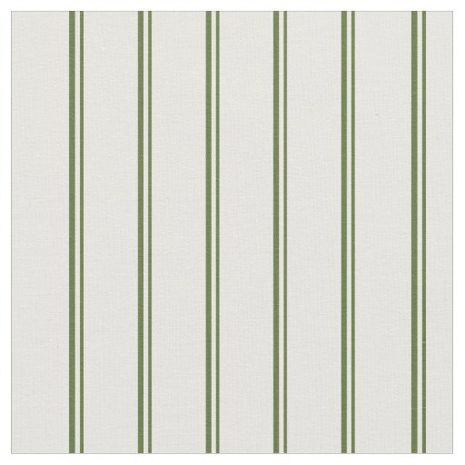 Dark Olive Green and White Lines Pattern Fabric