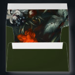 Dark Olive Green Baroque Fine Art Floral Painting Envelope<br><div class="desc">Dark Olive Green Baroque Fine Art Floral Painting envelope</div>