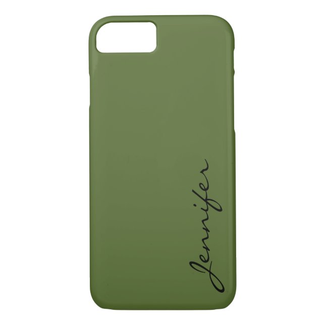 Dark olive green color background Case-Mate iPhone case (Back)
