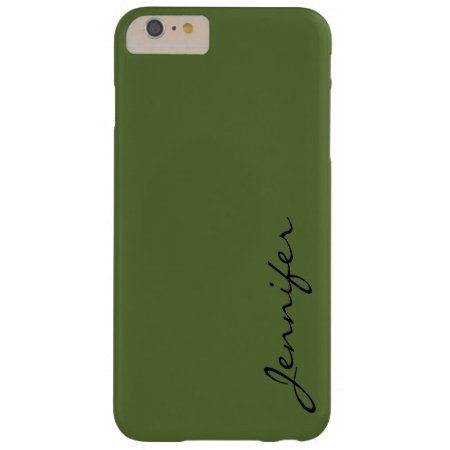 Dark Olive Green Color Background Barely There Iphone 6 Plus Case