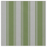 [ Thumbnail: Dark Olive Green & Dark Grey Pattern of Stripes Fabric ]