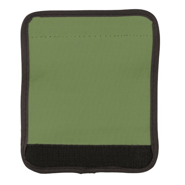 Dark Olive Green Fashionable Monochromatic Luggage Handle Wrap (Front)