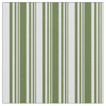 [ Thumbnail: Dark Olive Green & Lavender Lines/Stripes Pattern Fabric ]