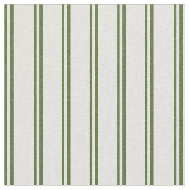 Dark Olive Green & Light Cyan Lined Pattern Fabric (Close Up)