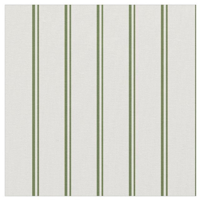 Dark Olive Green & Light Yellow Striped Pattern Fabric (Close Up)