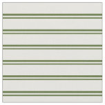 Dark Olive Green &amp; Mint Cream Lined Pattern Fabric