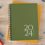 Dark Olive Green Personal 2024 Weekly Planner at Zazzle