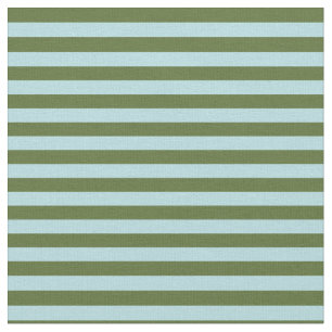 Dark Olive Green & Powder Blue Colored Lines Fabric