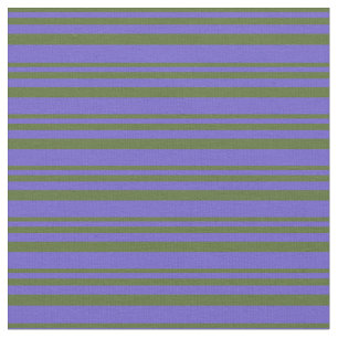 Dark Olive Green & Slate Blue Colored Pattern Fabric