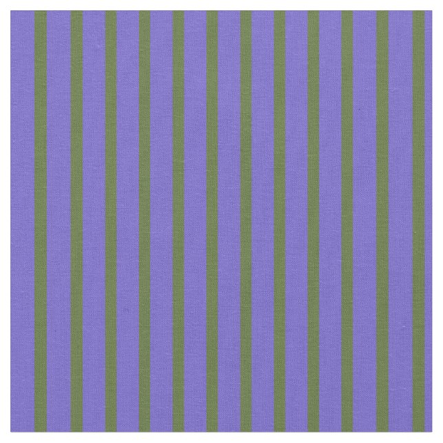 Dark Olive Green & Slate Blue Pattern Fabric (Close Up)