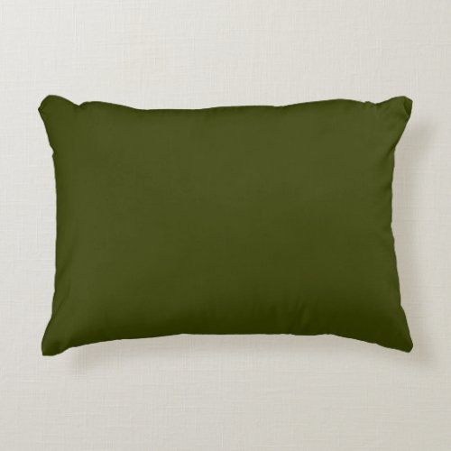 Dark olive green solid color accent pillow