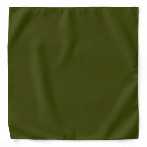 Dark olive green solid color bandana
