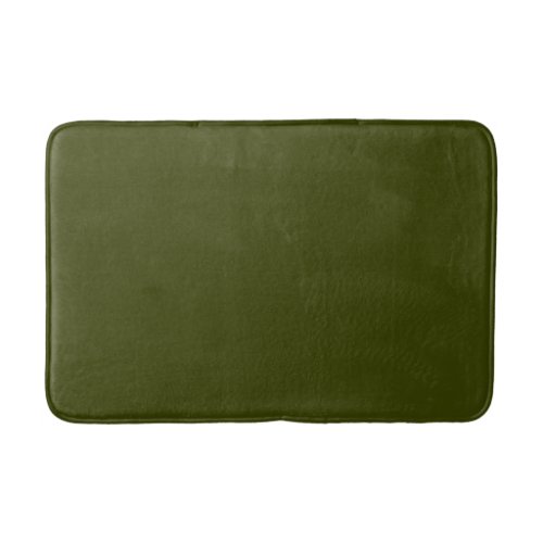 Dark olive green solid color bath mat