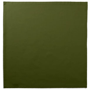 Dark olive green solid color cloth napkin