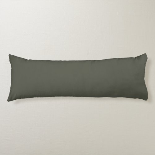 Dark Olive Green Solid Color _ Color _ Hue Body Pillow