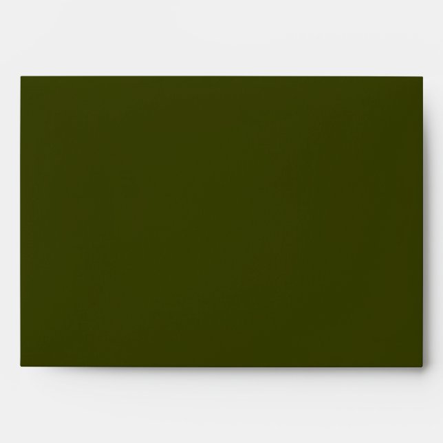 Dark olive green solid color envelope (Front)