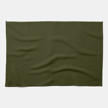 Dark Olive Green (solid Color) ~ Kitchen Towel by TheWhippingPost at Zazzle