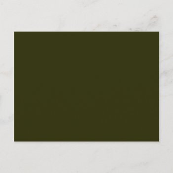Dark Olive Green (solid Color) ~ Postcard by TheWhippingPost at Zazzle