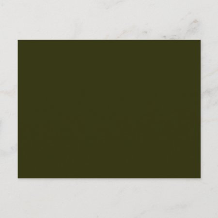 Dark Olive Green (solid Color) ~ Postcard