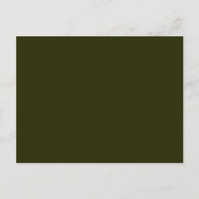 DARK OLIVE GREEN (solid color) ~ Postcard (Front)