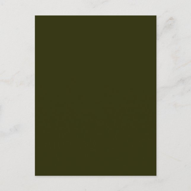 DARK OLIVE GREEN (solid color) ~ Postcard (Front)