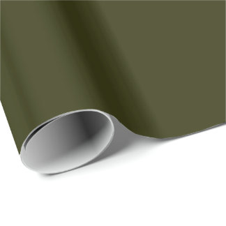 DARK OLIVE GREEN (solid color) ~ Wrapping Paper