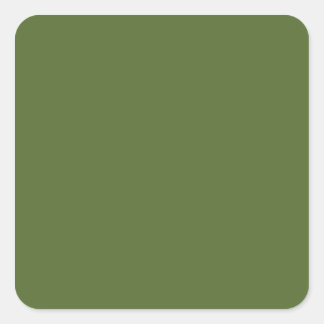 Dark Olive Green Square Sticker