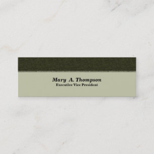 Dark Olive Green Texture Mini Business Card