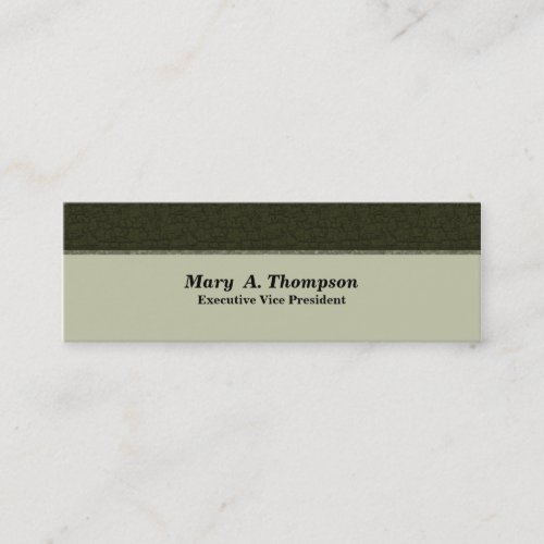 Dark Olive Green Texture Business Card