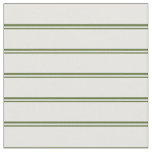 [ Thumbnail: Dark Olive Green & White Colored Striped Pattern Fabric ]