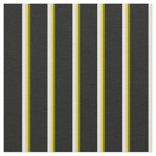 Dark Olive Green, Yellow, Lavender & Black Lines Fabric