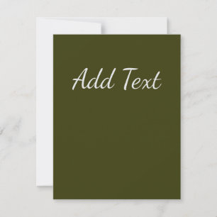 Dark Olive Note Card