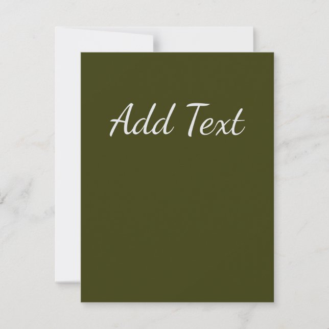 Dark Olive Note Card (Front)