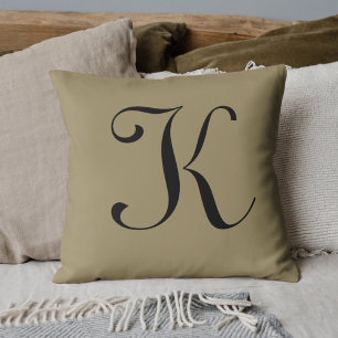 Dark Olive (RAL 1020 Olive Yellow) Throw Pillow