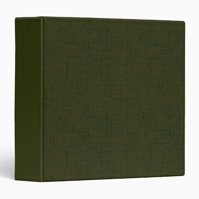 Dark olive textured  3 ring binder (Front/Spine)