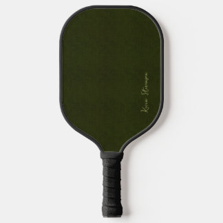 Dark olive textured pickleball paddle