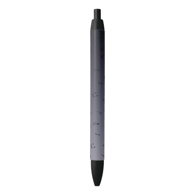 Dark Ombre Musical Notes gray  Pen (Front Vertical)
