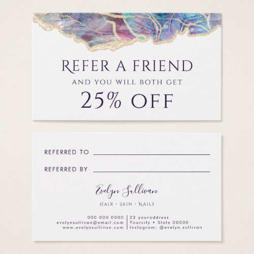 Dark Opal design Referral Card