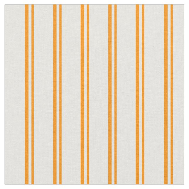 Dark Orange and Mint Cream Pattern Fabric (Close Up)