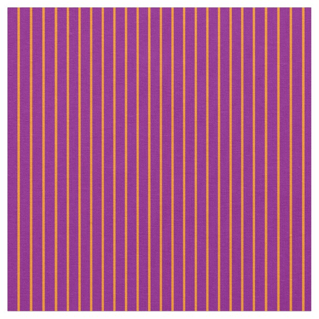 Dark Orange and Purple Colored Lined Pattern Fabric (Close Up)