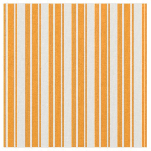 Dark Orange and White Stripes Fabric