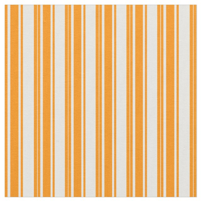 Dark Orange and White Stripes Fabric (Close Up)