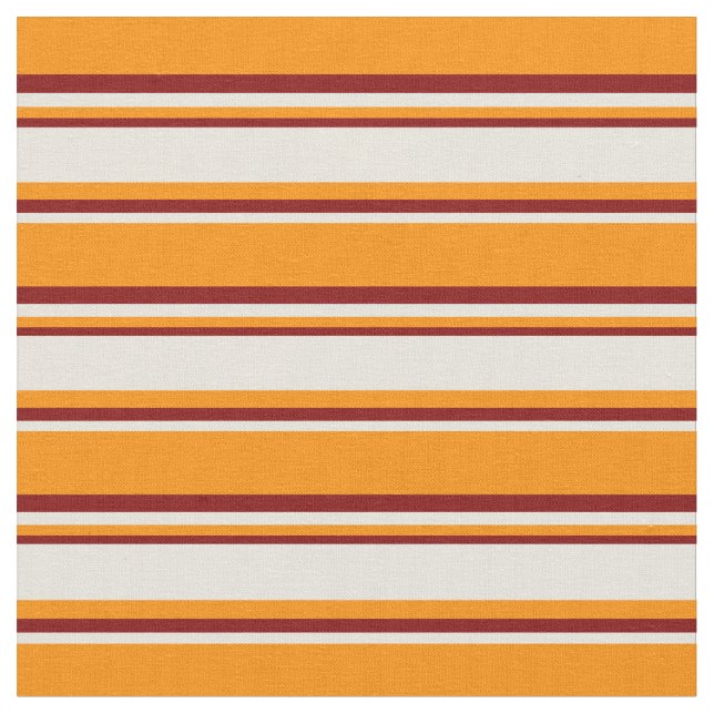 Dark Orange, Beige, and Maroon Pattern Fabric (Close Up)