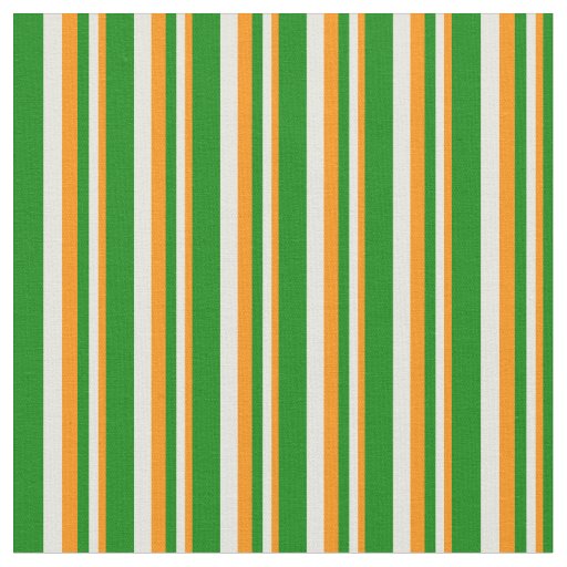 Dark Orange, Beige & Green Striped/Lined Pattern Fabric