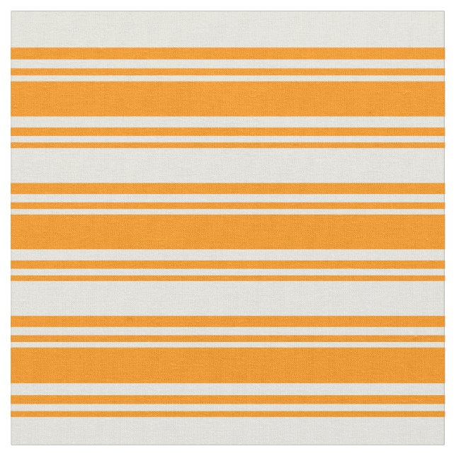 Dark Orange & Beige Lines Pattern Fabric (Close Up)