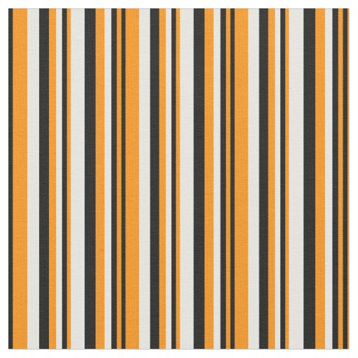 Dark Orange, Black & White Lined/Striped Pattern Fabric