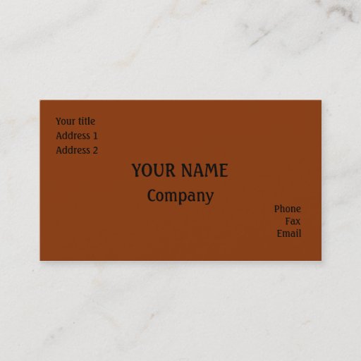 Customizable Dark orange business card template